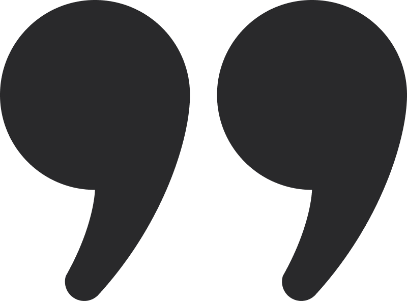 Double quotation marks graphic