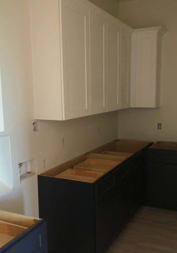 Modern kitchen under construction